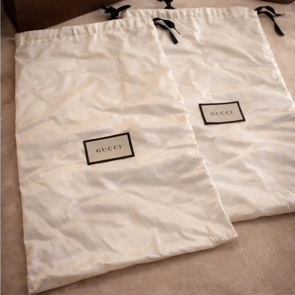 Gucci Dust Bags Set of 2 in White authentic NWOT